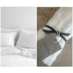 🆕The Citizenry STONEWASHED LINEN PILLOWCASES White Standard Size